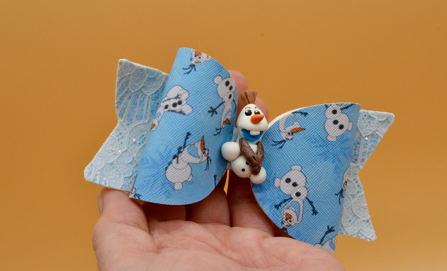 Girls character hair bow, Disney, Olaf, Snowman, Frozen