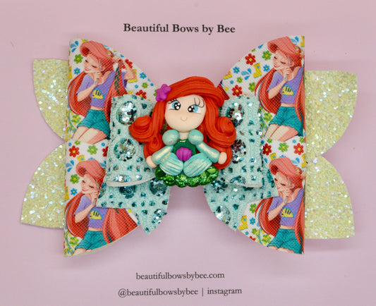 Girls character hair bow, Disney, Princess Ariel, The Little Mermaid