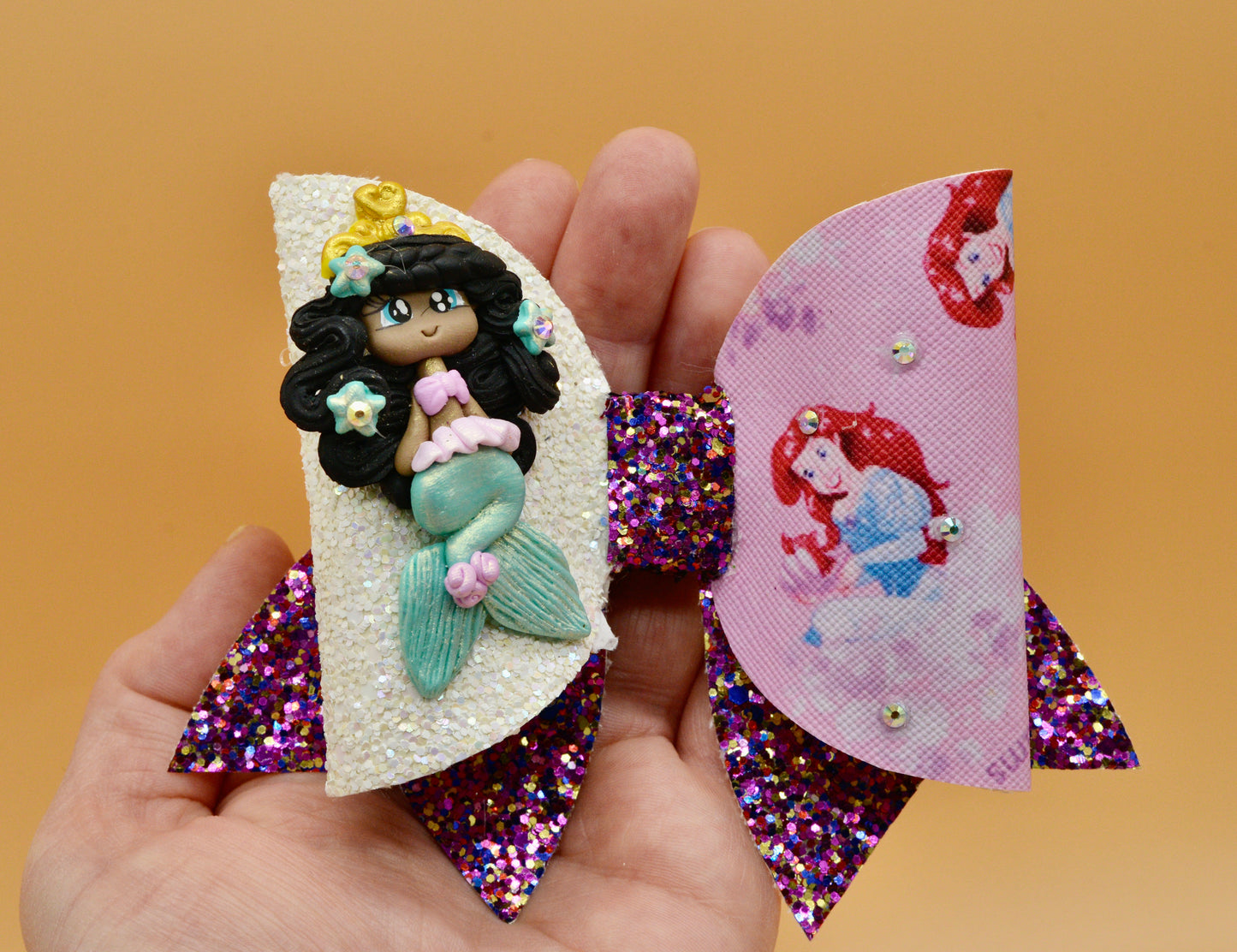 Girls character hair bow, Disney, Princess Ariel, The Little Mermaid