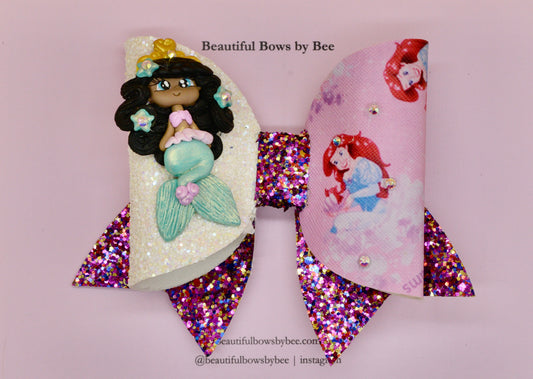 Girls character hair bow, Disney, Princess Ariel, The Little Mermaid
