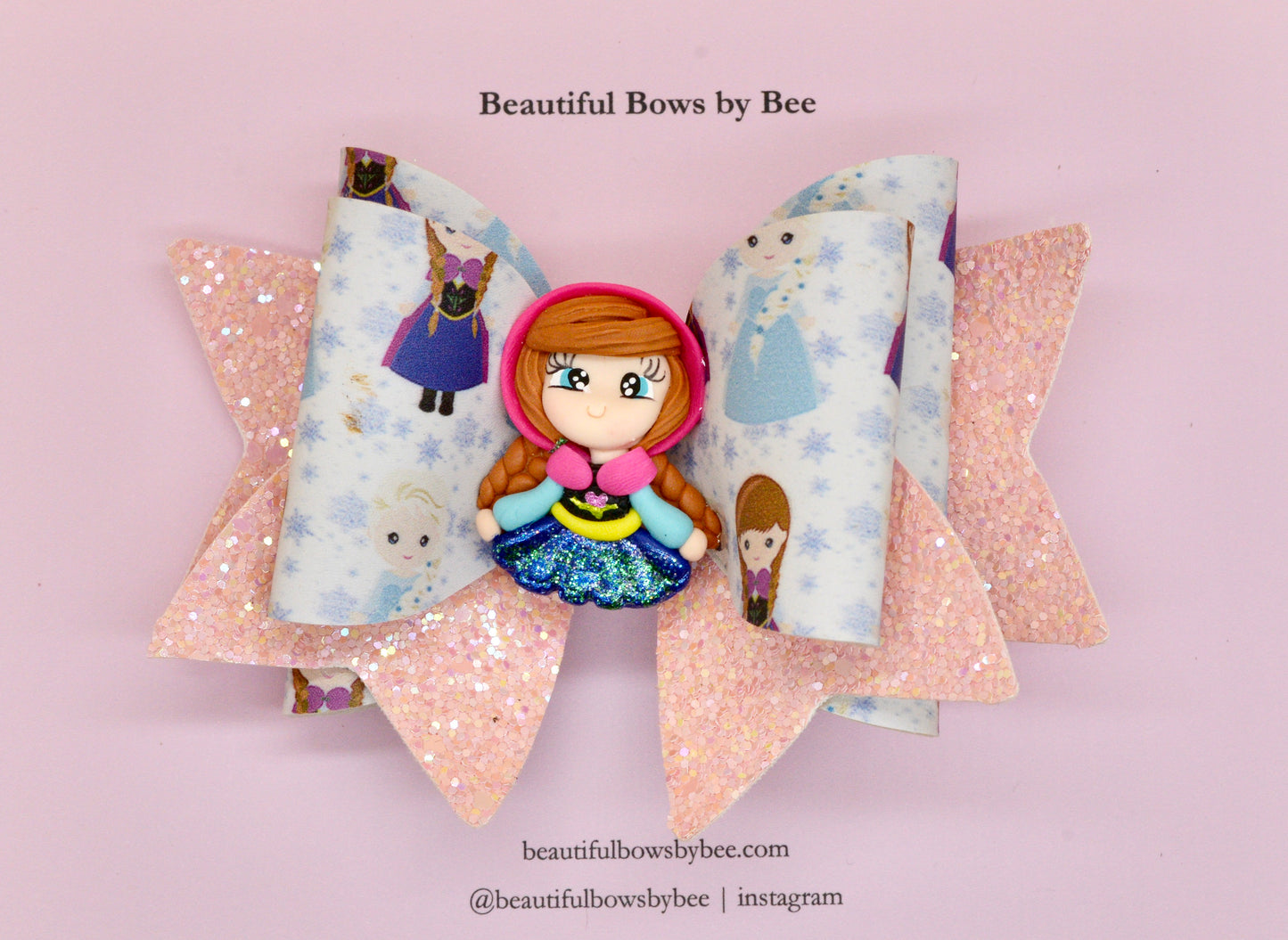 Girls character hair bow, Disney, Princess Anna, Frozen