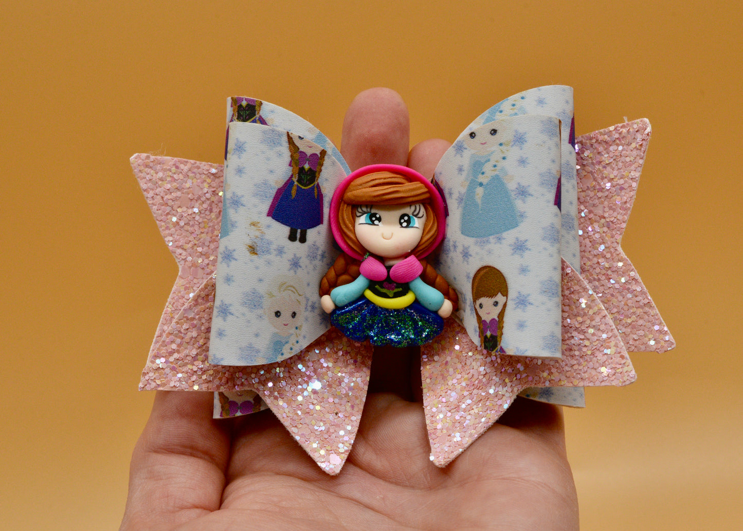 Girls character hair bow, Disney, Princess Anna, Frozen