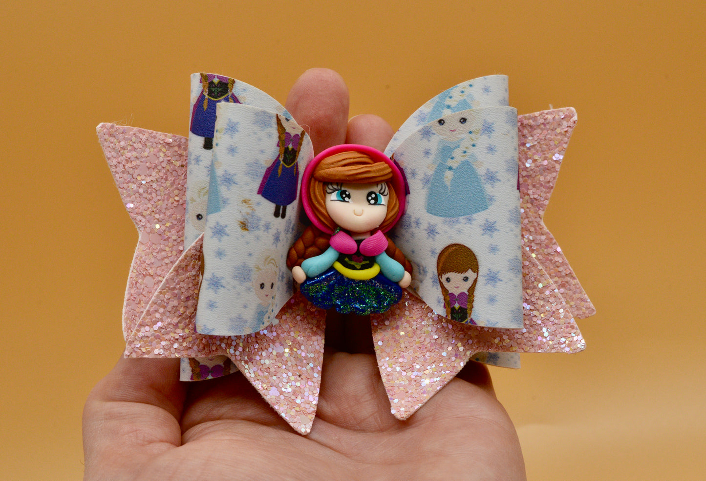 Girls character hair bow, Disney, Princess Anna, Frozen