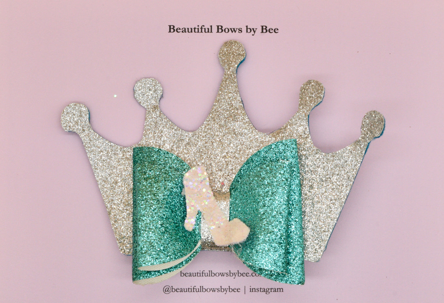 Girls character glitter hair bow, Disney, Cinderella