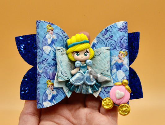 Girls character glitter hair bow, Disney, Cinderella